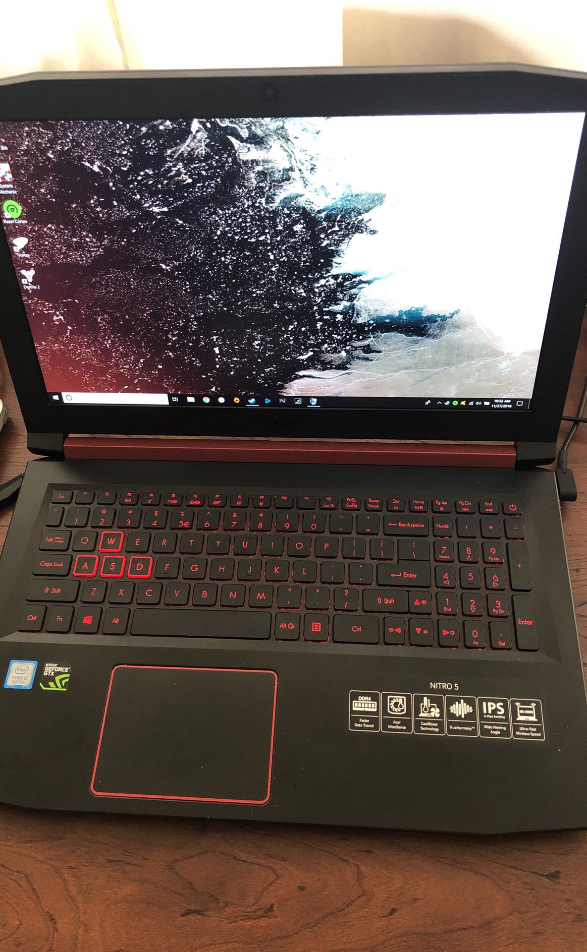 Acer Nitro 15 inch i5 Gaming pc laptop windows 10- two 500 gb SSD