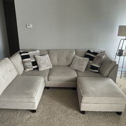 Beige sectional
