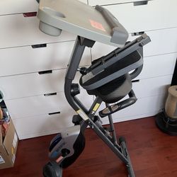 Exercise bike with desk