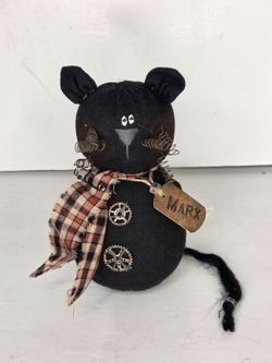 Honey and Me Marx Steampunk Black Cat Primitive Plush Halloween Decor New