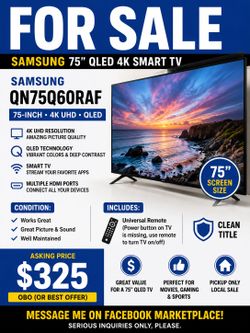 75 inch samsung TV qled