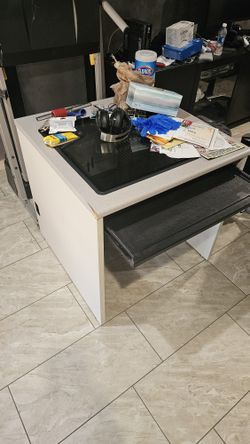 Computer Desk With Oulet Connection,