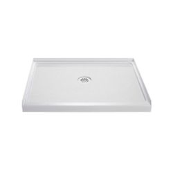 Dreamline SlimLine 32 in. D x 42 in. W x 2 3/4 in. H Center Drain Single Threshold Shower Base in White