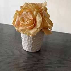 Yellow Rose Flower Vase