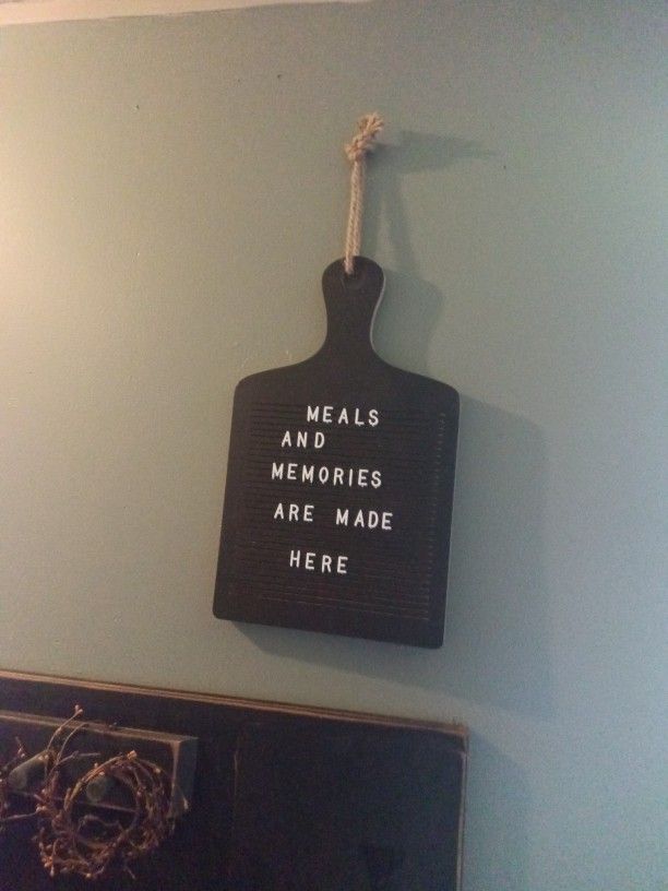 Cutting Board That Has Letters With It.