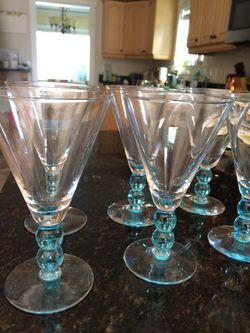 Antique cocktail glasses- 6