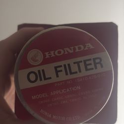 Honda oil filter