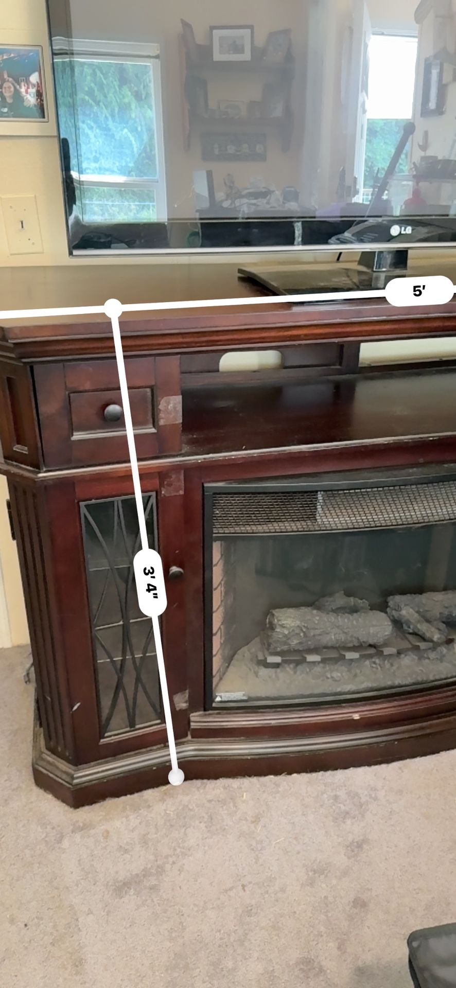 Infrared Fireplace Heater/Entertainment Center