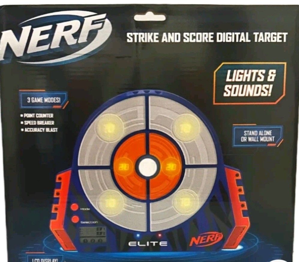 (2) NERF Elite Strike and Score Digital Target Lights & Sounds NER0156 & Bunker