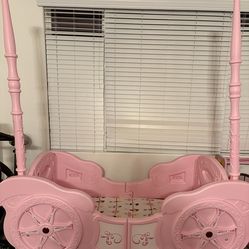Pink Carriage toddlers bed