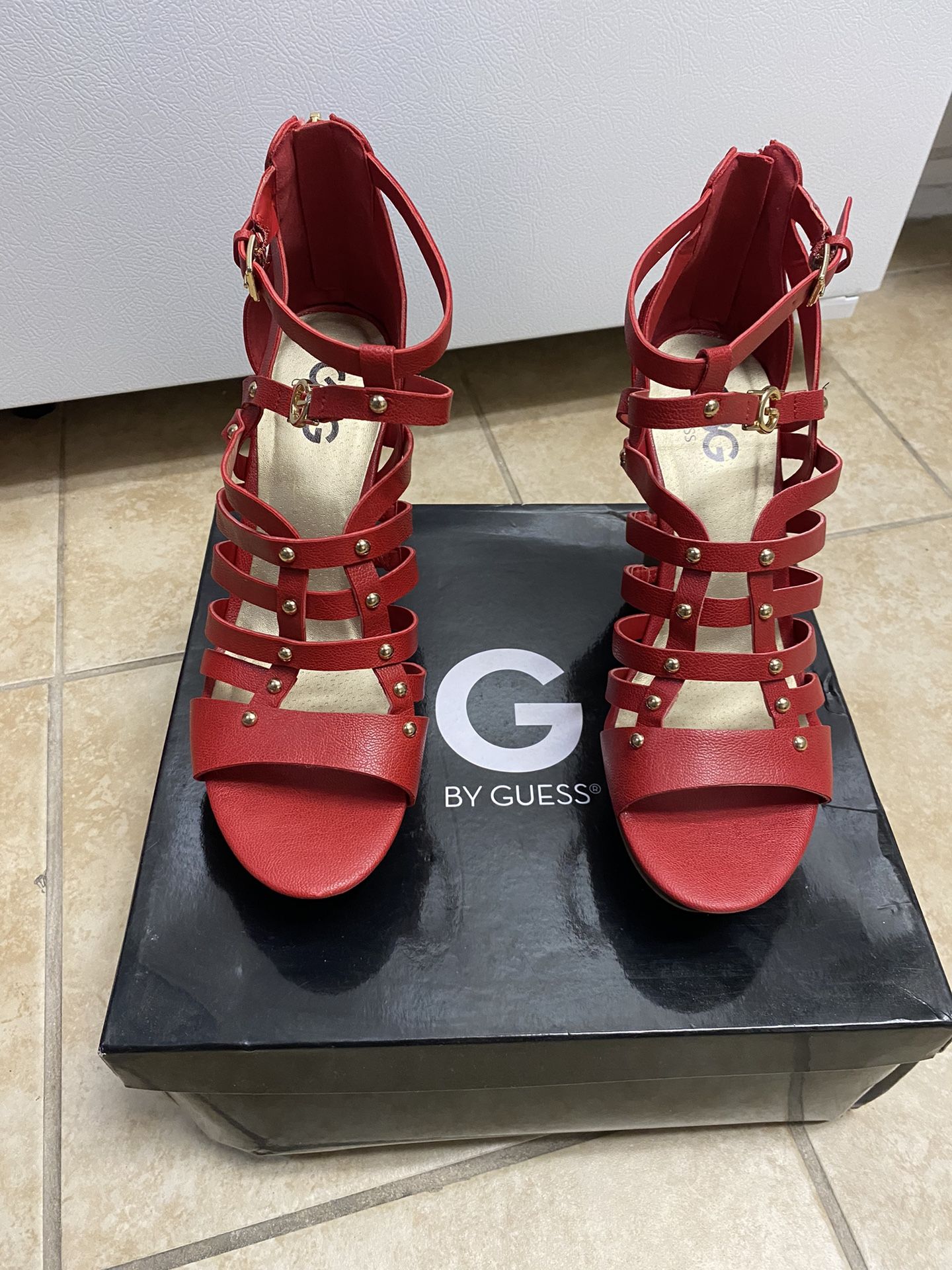 G by Guess Red Wedges