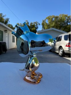 Snoopy chrome figure 12.6”  32cm Golden - Silver