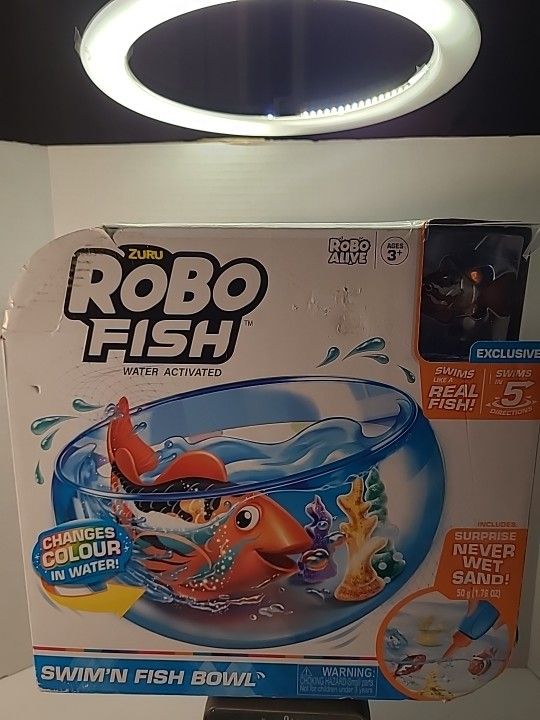 NEW Zuru Robo Alive "Robo Fish" & Fish Bowl