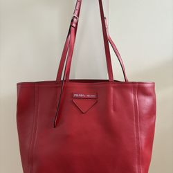 Red Vintage Prada Tote