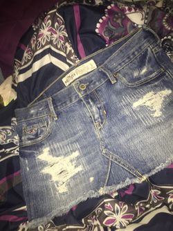 Hollister jean skirt