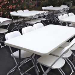 Tables chairs & More! Message Me For A Free Quote