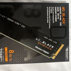 WD_BLACK 8TB SN850X NVMe Internal Gaming SSD Solid State Drive - Gen4 PCIe, M.2 2280, Up to 7,200 MB/s - WDS800T2X0E
