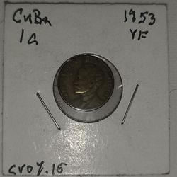 1953 Caribbean 1 Centavo Marti Commemorative

