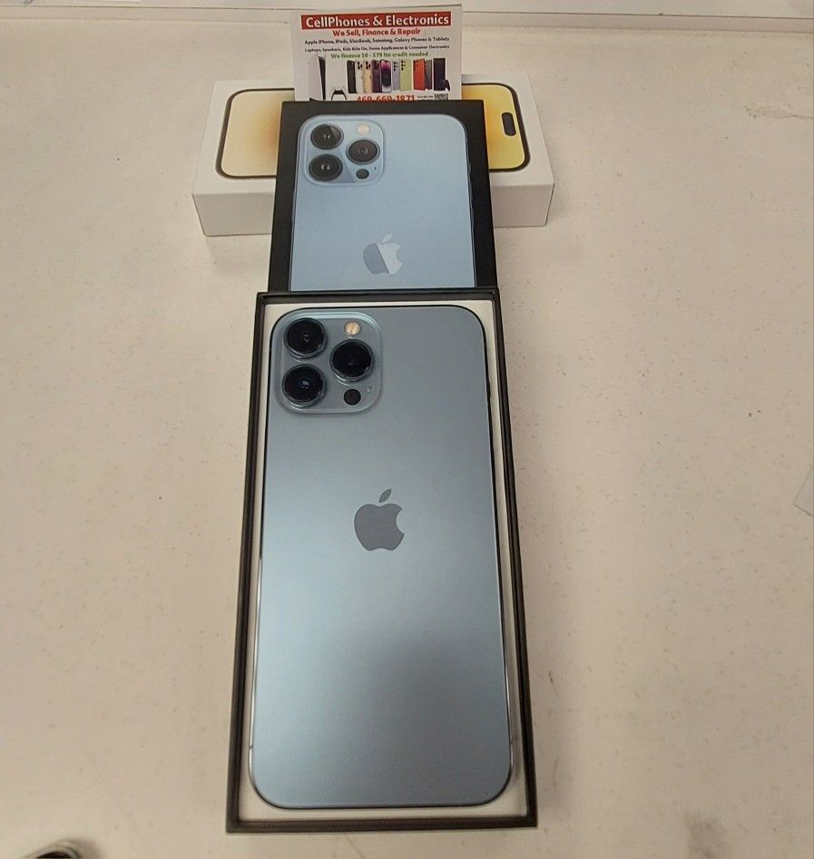 IP13 ProMax Factory Unlocked To Any Carrier On Payment With $50 Down