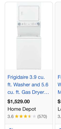 Stacked washer / dryer unit