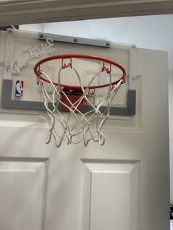 Over-the-door toy basketball hoop