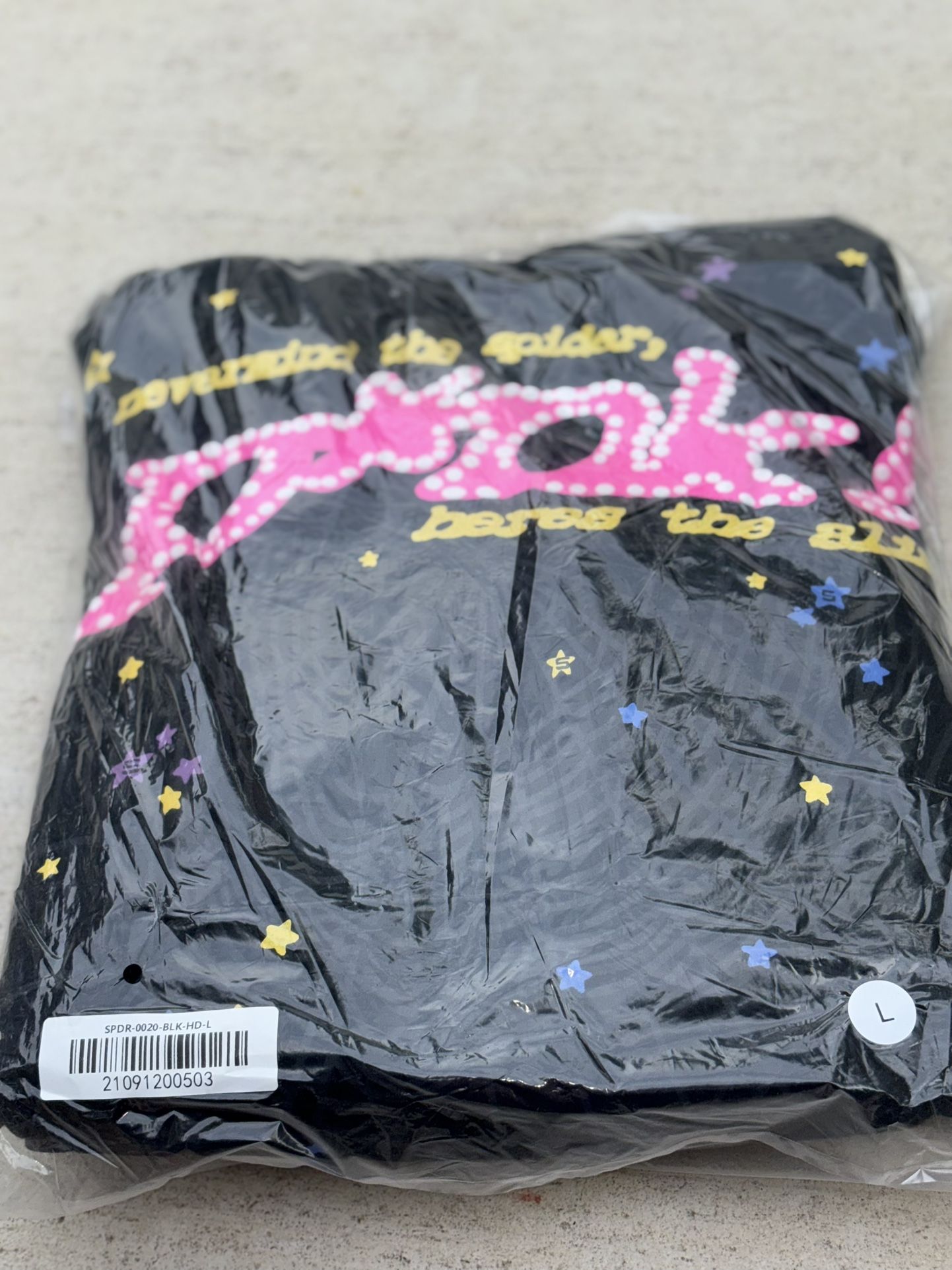Black and Pink Spider Hoodie size Large