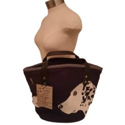 Pet Toy Bag, New! Leather Handles 10"