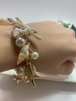 Star Starfish Conch Shell Charm Multi-element Bracelet For Women Beach Jewelry