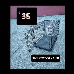 36" Collapsible Dog Pet Crate Carrier Cage