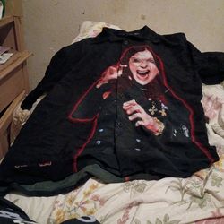 Vintage ozzy Osborne Dragon fly button up kens Shirt