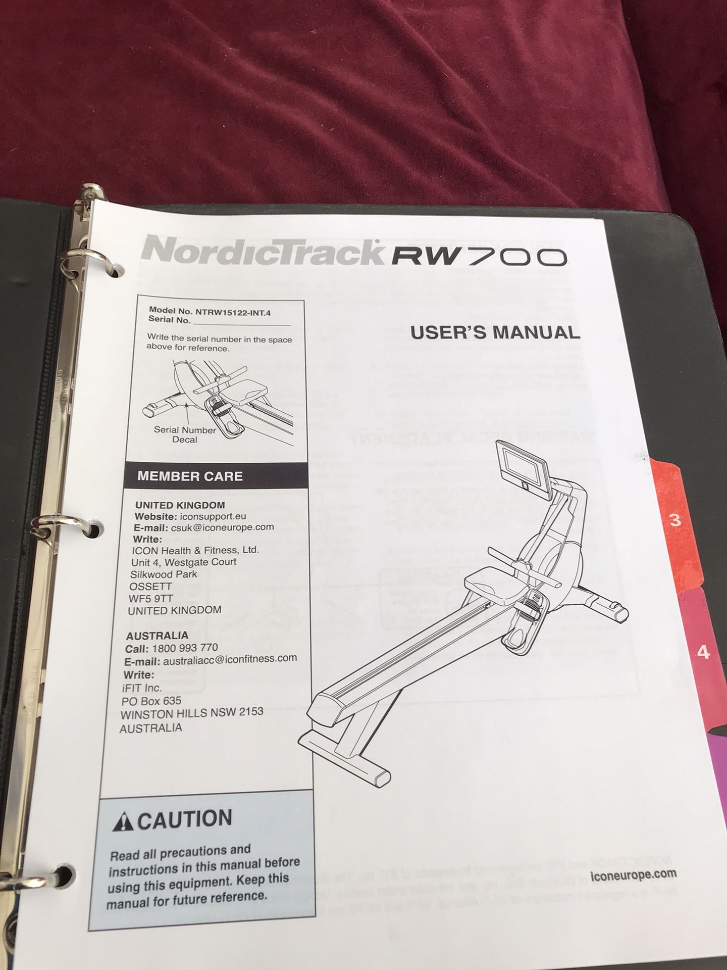NordicTrack RW 700