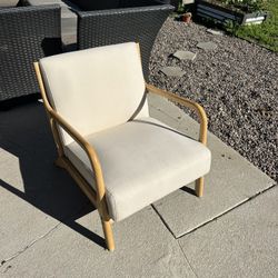 Midcentury Modern Beige Arm Chair