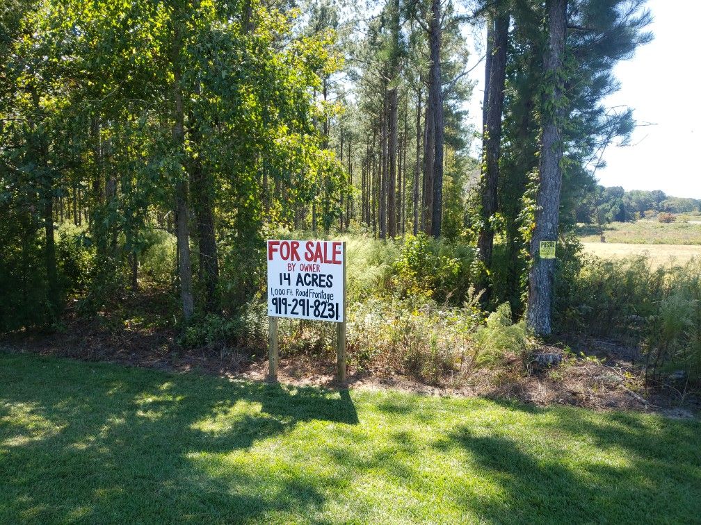 LAND FOR SALE by Owner 14 acres Johnston county off highway 50