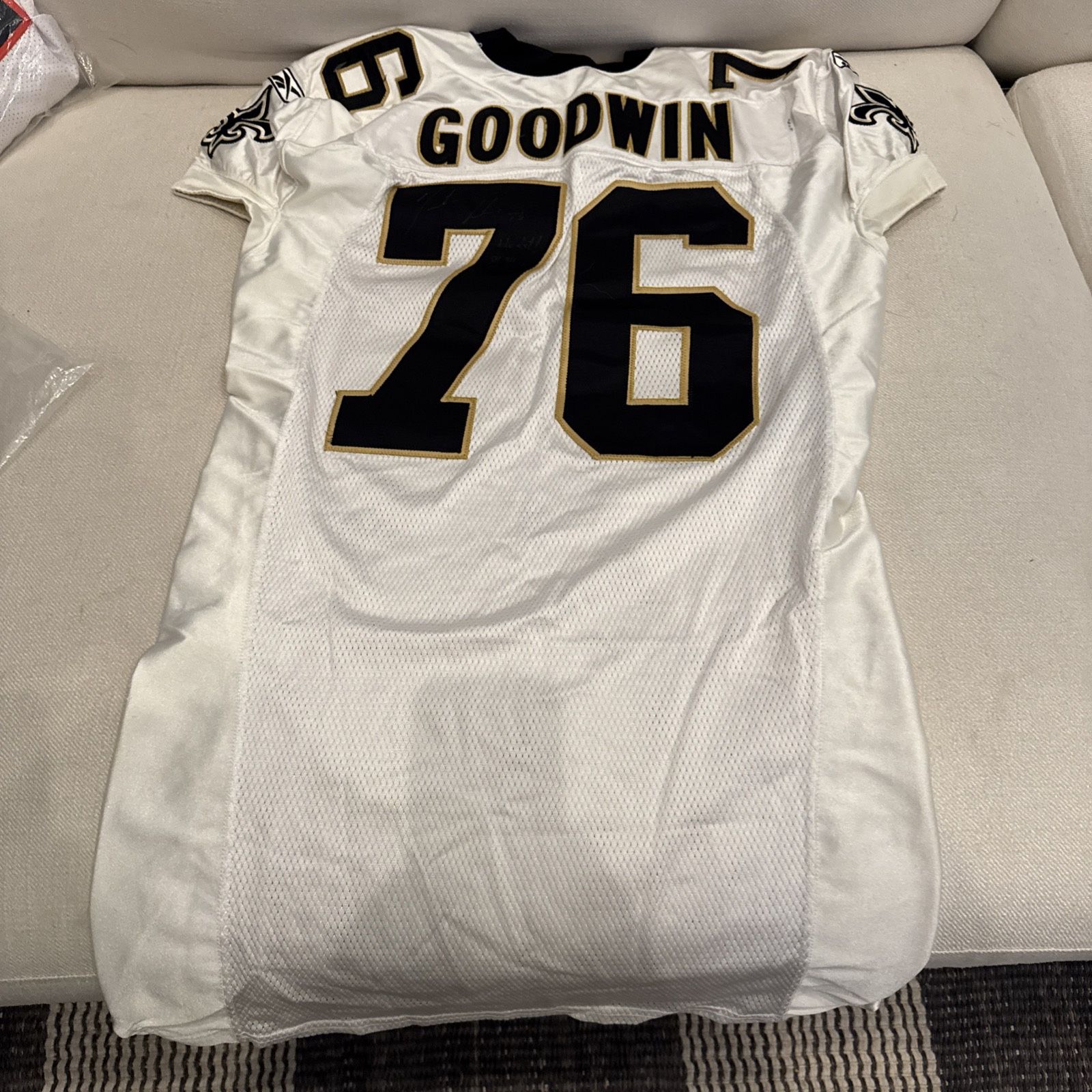 Jonathan Goodwin #76 NO Saints Team Player Issued & Worn Jersey NFL Michigan
