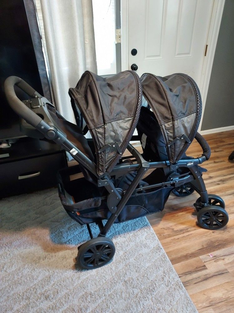 Chicco Double Stroller in black