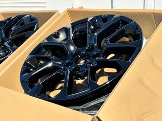 WE INSTALL 4x NEW OEM 22" 2026 Chevrolet Silverado TAHOE Wheels GMC YUKON DENALI Rims Black