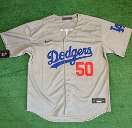 Dodgers Mookie Betts grey jersey fully stitched
