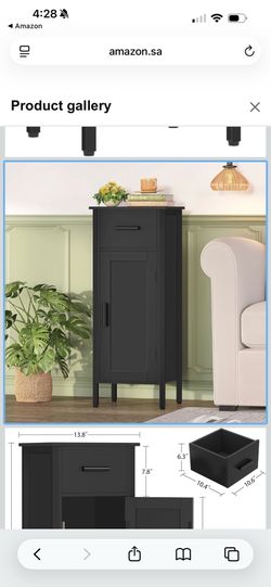 Black  Storage Cabinet