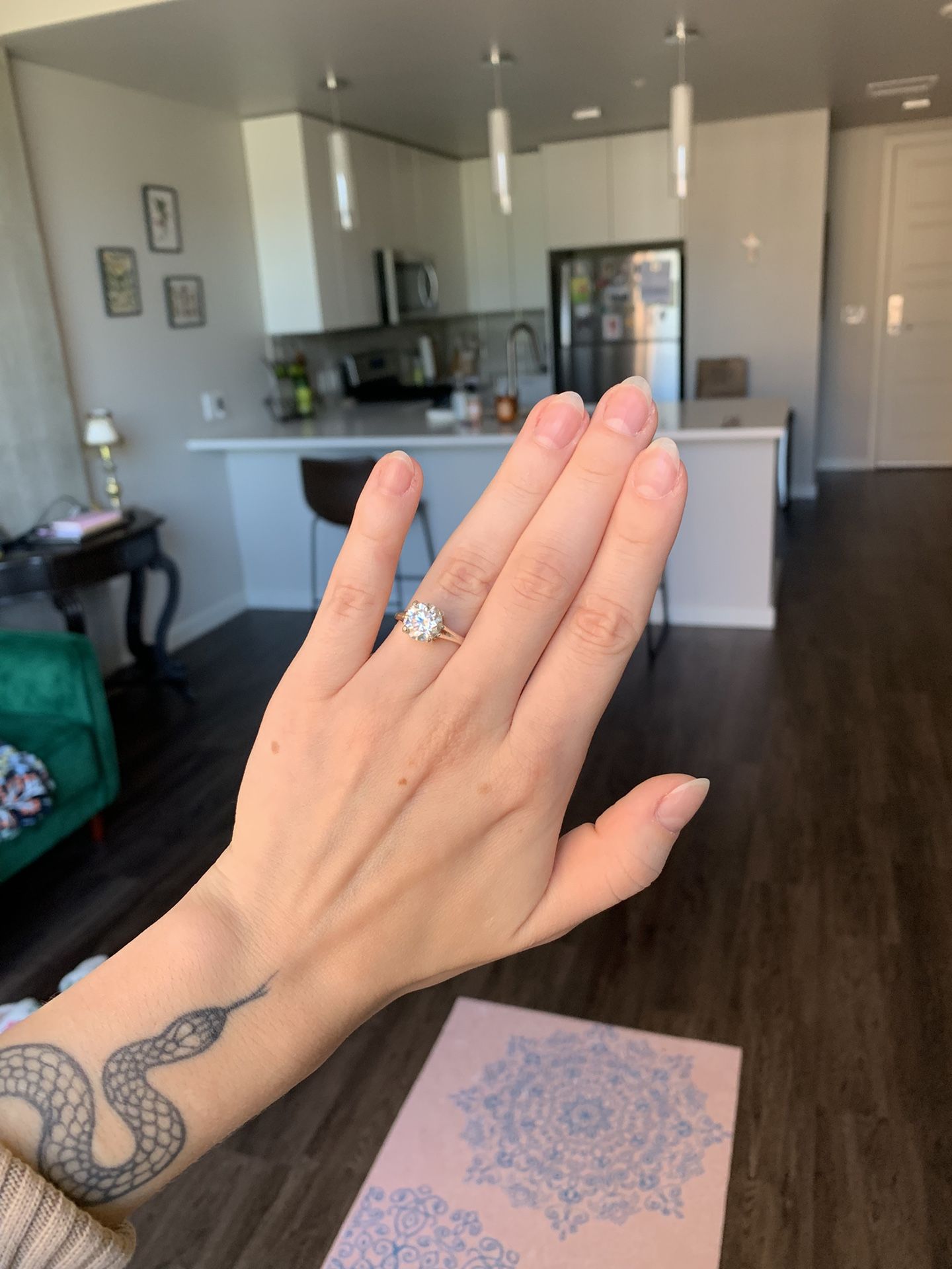 Moissanite Silver Ring 