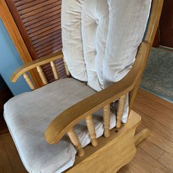Gliding Rocking Chair With Cushions 