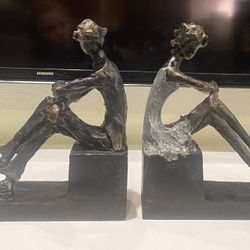 Mid Century Modern Book Holder Of Man And Woman 