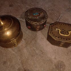 Antique Brass Containers