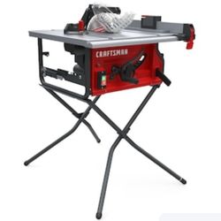 CRAFTSMAN 10.0-in 15.0 -Amp 120.0 -Volt Portable Jobsite Table Saw with Folding Stand