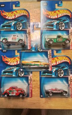 HOT WHEELS 2003 RADICAL WRESTLERS 5 CAR SET $25