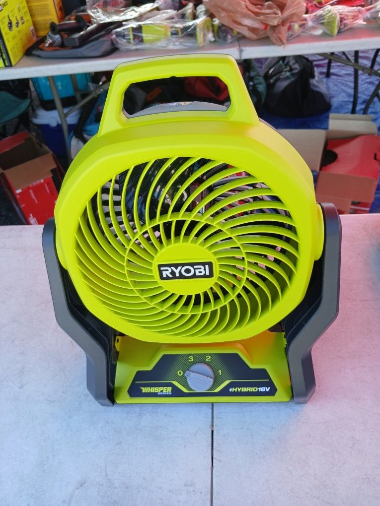 Bentilador Ryobi 18v Bateria Y Luz Solo Herramienta