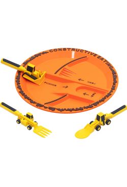 Constructive Eating Plate And Utensil Set Construction