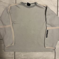 Men's Rocawear Grey 2 Tone Crewneck Sweater Size 2XL Embroidered 90s Jay Z