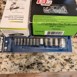 13 Piece Hex Bit Set, 3/4 Inch Poultry Fence Staples, USB Rechargeable Headlamp