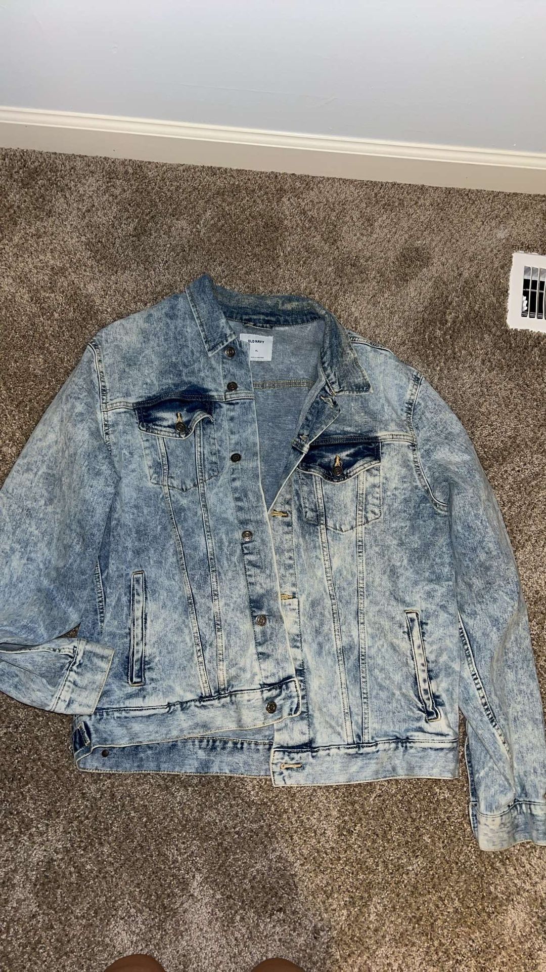 Denim blue jean jacket