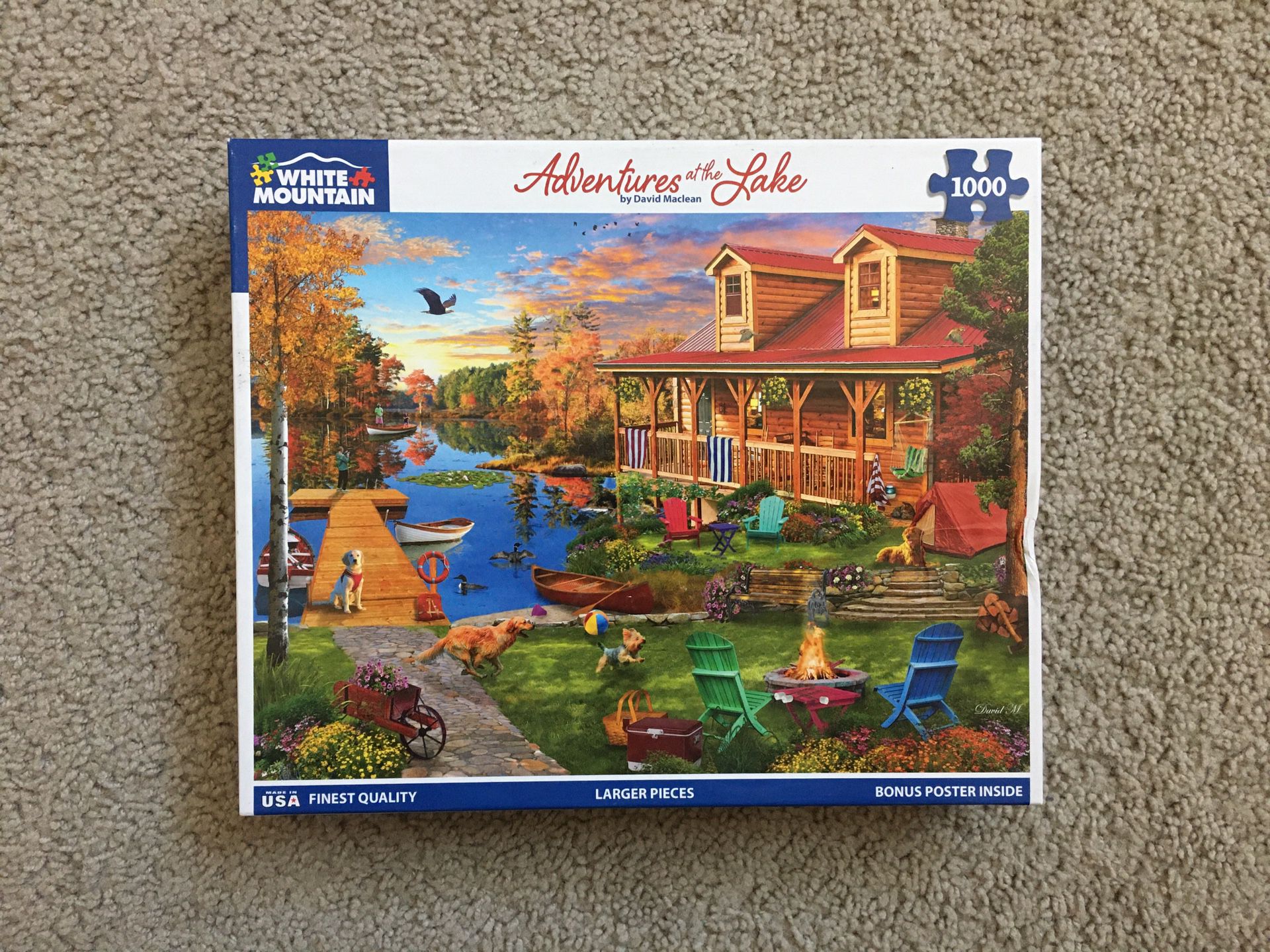 Jigsaw Puzzle ADVENTURES AT THE LAKE White Mountain NO MISSING PIECES